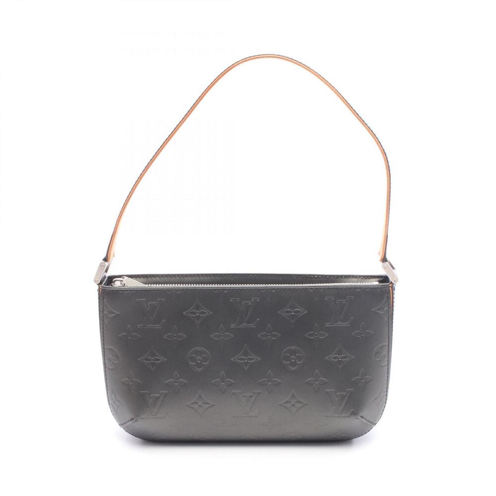 Louis Vuitton Fowler Handbag Leather Monogram Matte Navy Blue